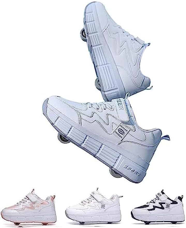 Amazon.co.jp: AMZX RJJZローラーシューズ 子供用38輪ローラースケート